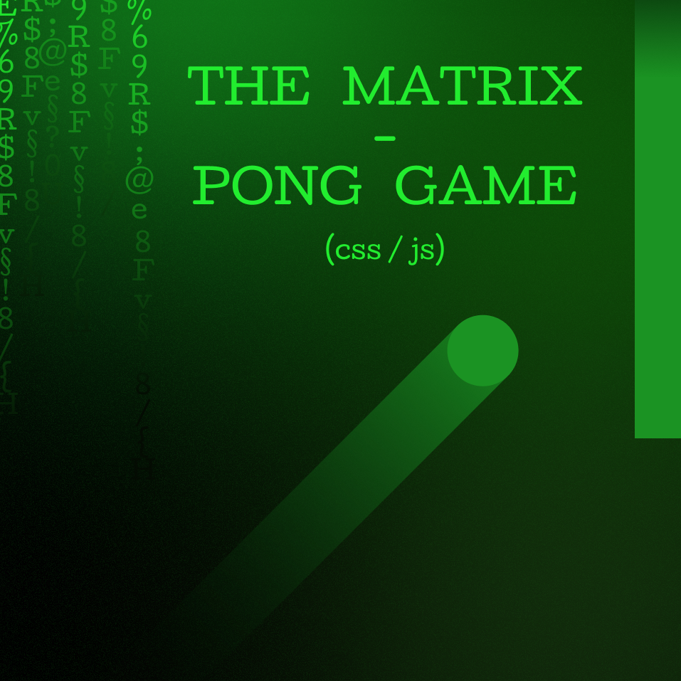 Illustration d'un jeu Pong basé sur le film Matrix