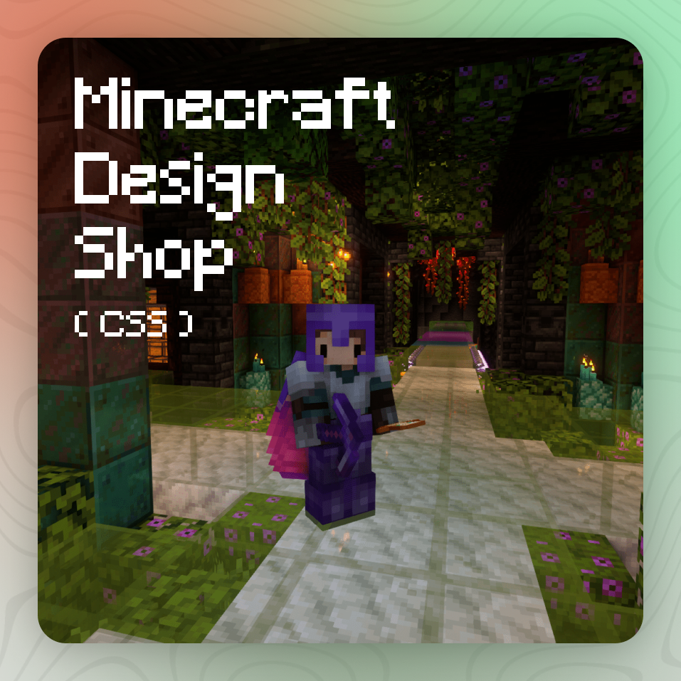 Illustration représentant un site vitrine basé sur le jeu Minecraft